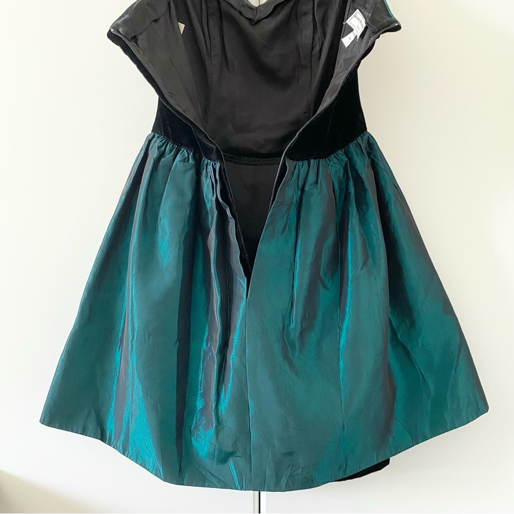 Vintage Jessica McClintock Gunne Sax Velvet Mini Dress - Picture 8 of 16